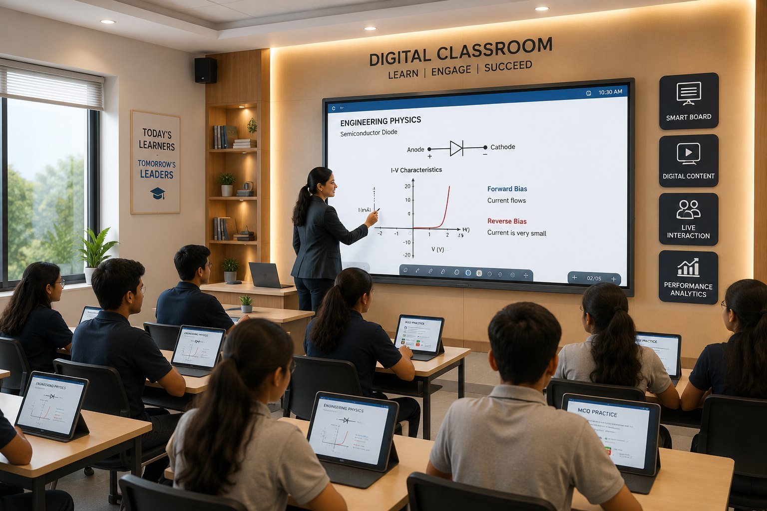 Interactive digital classroom at Adithya Apex Global Academy